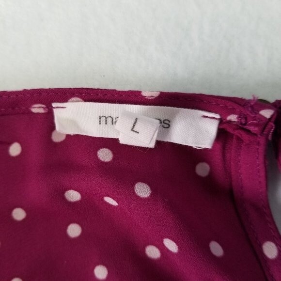 Maurices Pink Polka Dot Blouse - Picture 4 of 8
